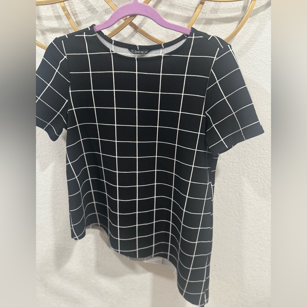 Black asymmetrical business blouse